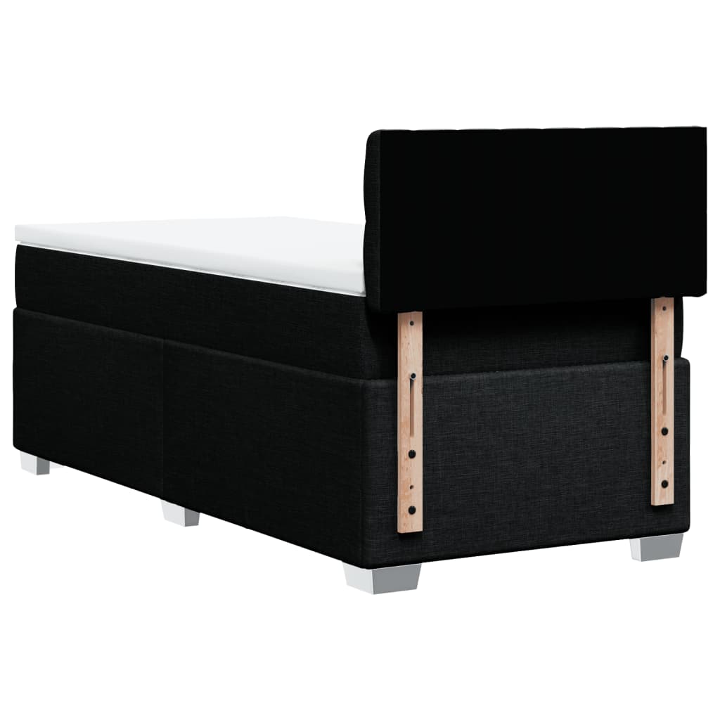 Boxspring met matras stof zwart 90x200 cm is nu te koop bij PeponiXL, paradijselijk wonen!