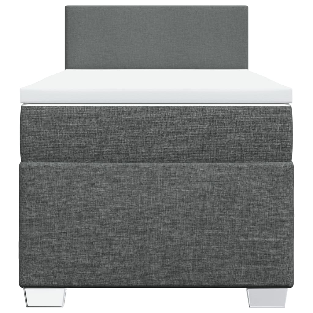 Boxspring met matras stof donkergrijs 100x200 cm is nu te koop bij PeponiXL, paradijselijk wonen!