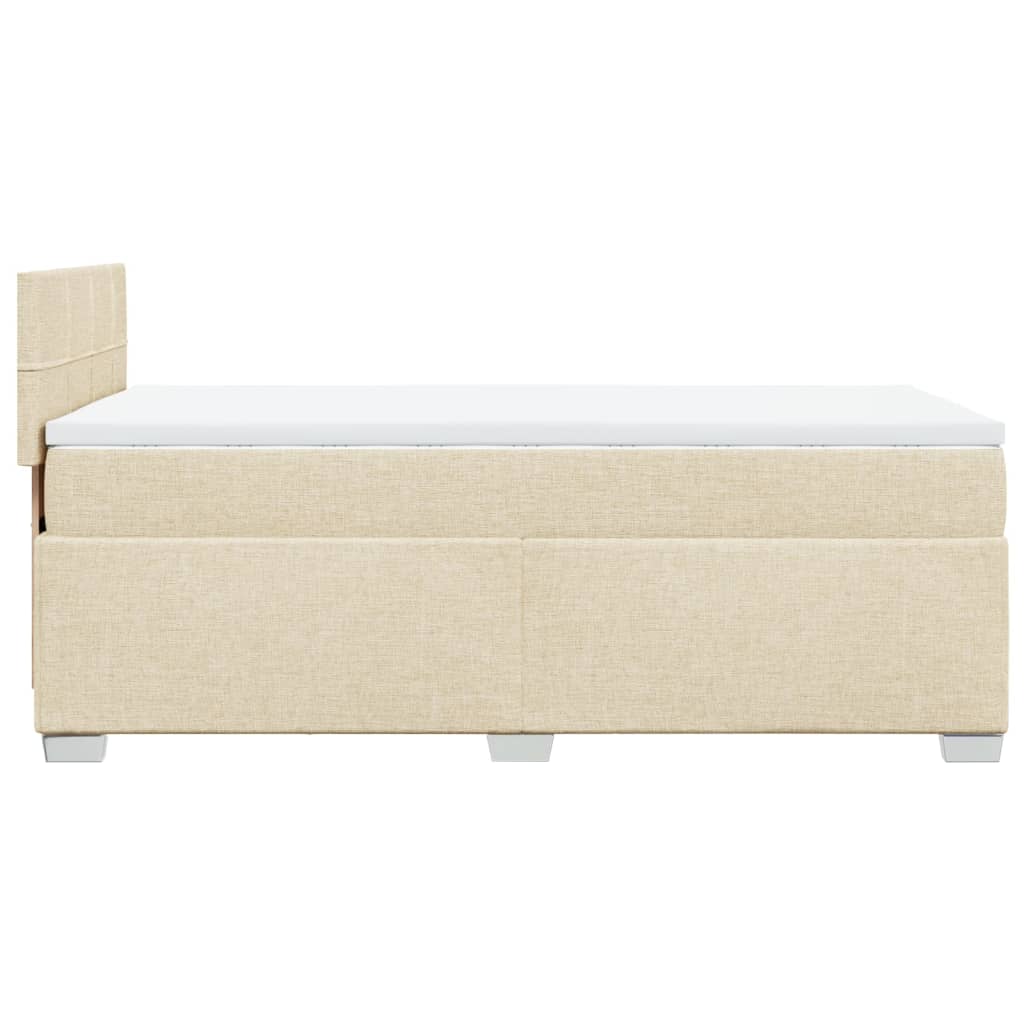 Boxspring met matras stof crèmekleurig 100x200 cm is nu te koop bij PeponiXL, paradijselijk wonen!