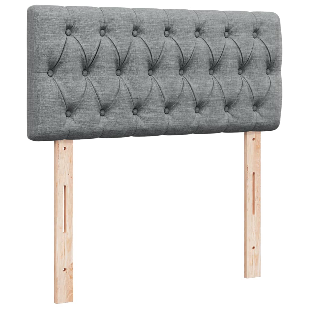 Boxspring met matras stof lichtgrijs 100x200 cm is nu te koop bij PeponiXL, paradijselijk wonen!
