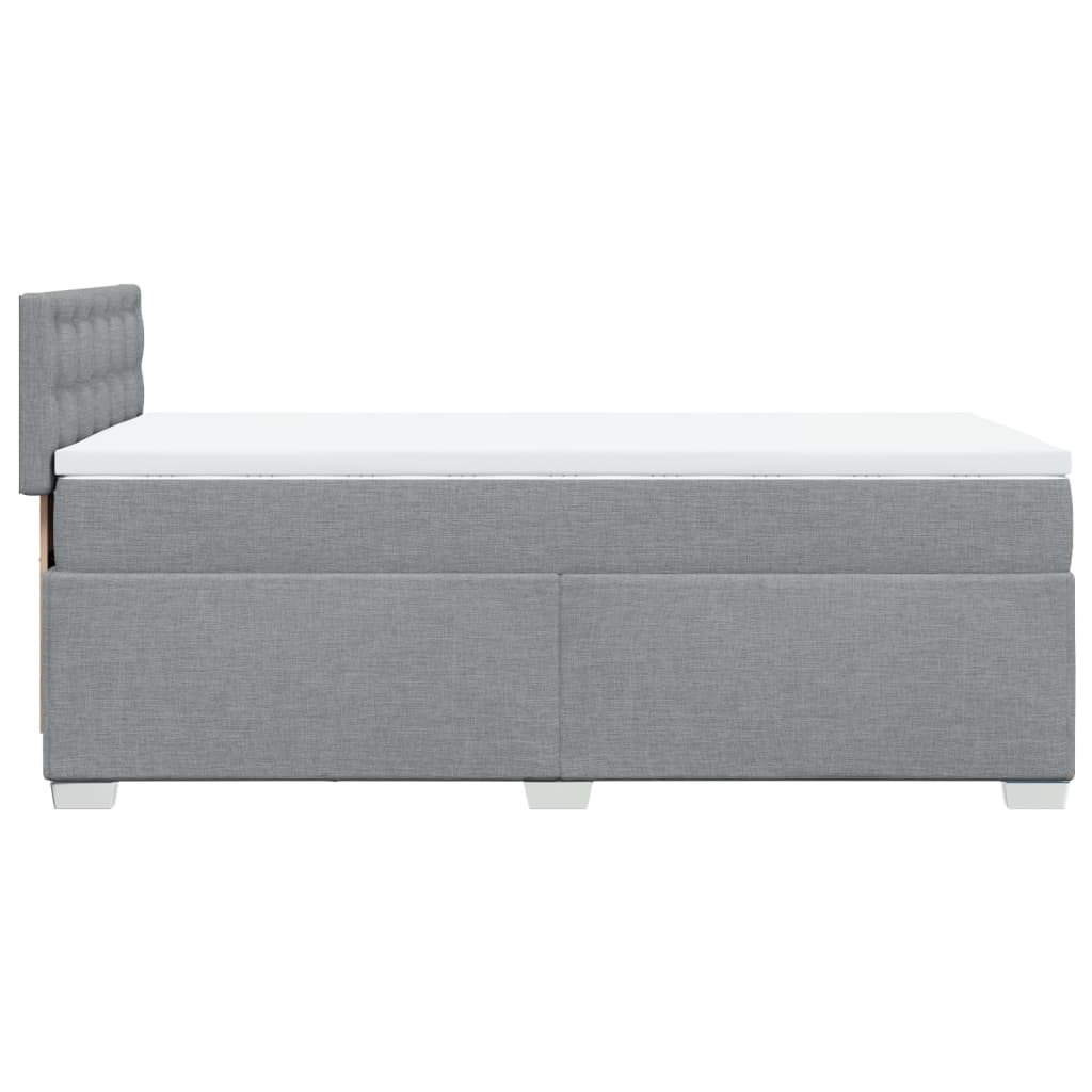 Boxspring met matras stof lichtgrijs 100x200 cm is nu te koop bij PeponiXL, paradijselijk wonen!