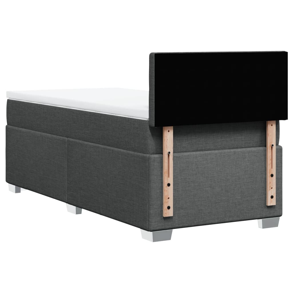 Boxspring met matras stof donkergrijs 100x200 cm is nu te koop bij PeponiXL, paradijselijk wonen!