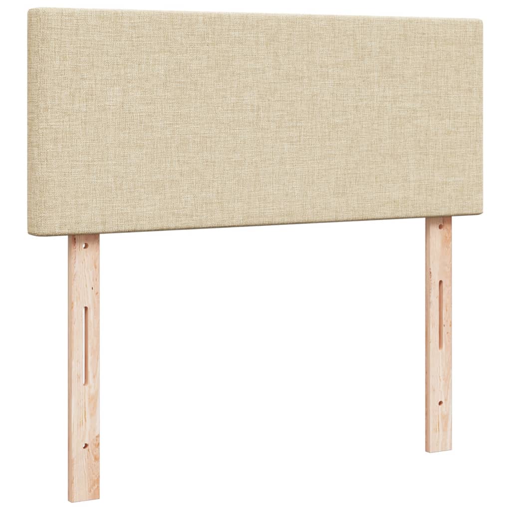 Boxspring met matras stof crèmekleurig 120x190 cm is nu te koop bij PeponiXL, paradijselijk wonen!