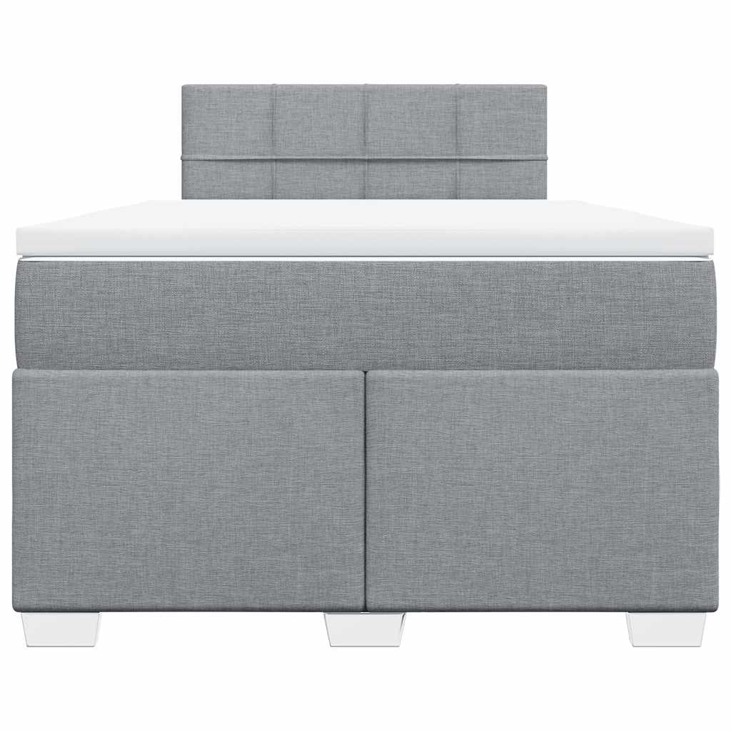 Boxspring met matras stof lichtgrijs 120x190 cm is nu te koop bij PeponiXL, paradijselijk wonen!