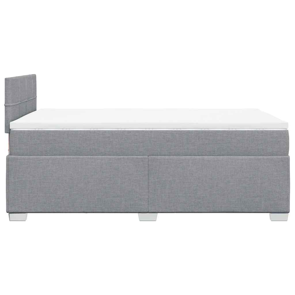 Boxspring met matras stof lichtgrijs 120x190 cm is nu te koop bij PeponiXL, paradijselijk wonen!