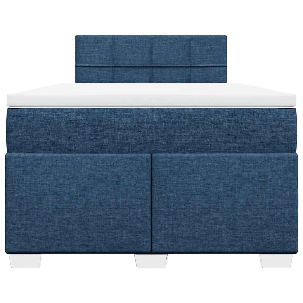 Boxspring met matras stof blauw 120x190 cm is nu te koop bij PeponiXL, paradijselijk wonen!