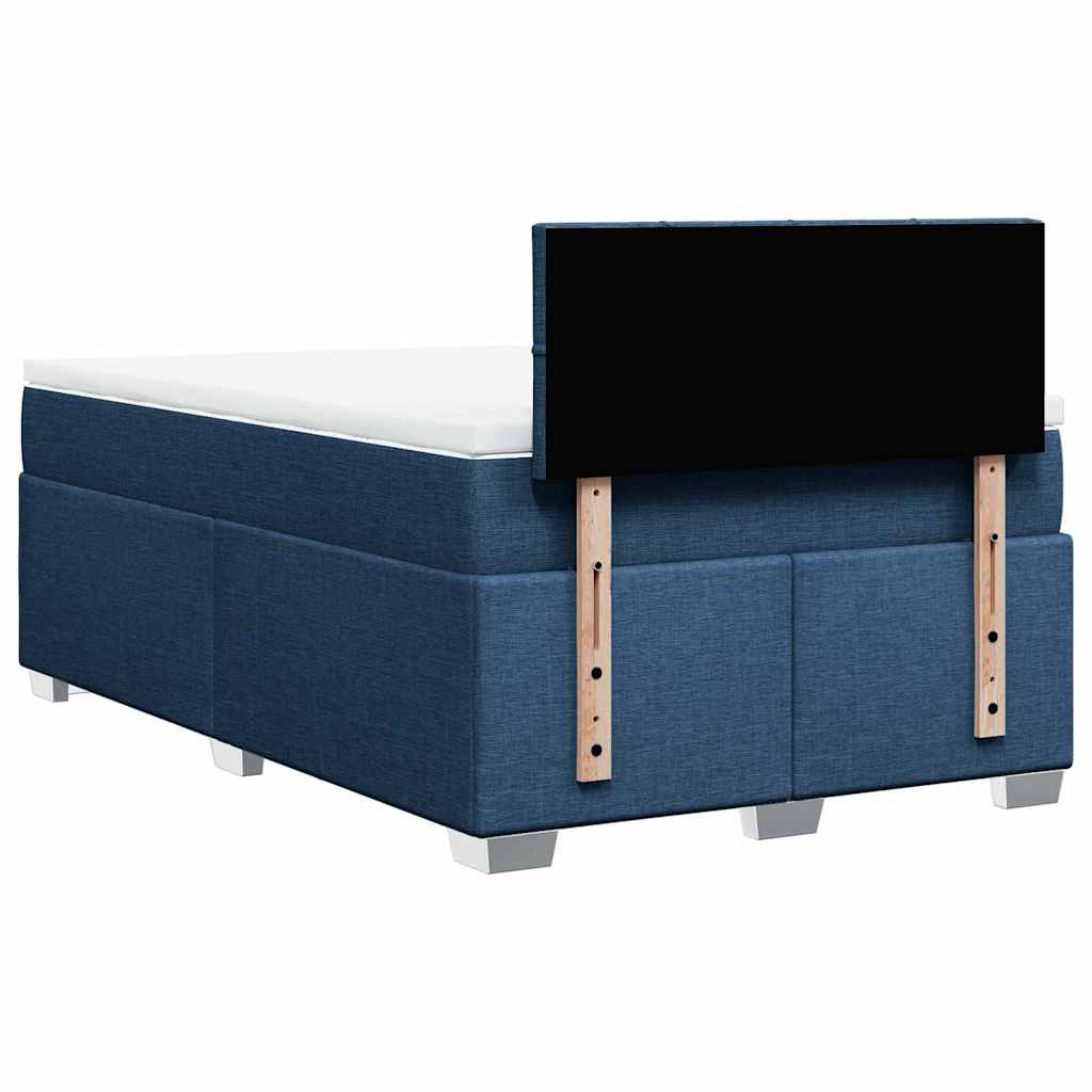 Boxspring met matras stof blauw 120x190 cm is nu te koop bij PeponiXL, paradijselijk wonen!