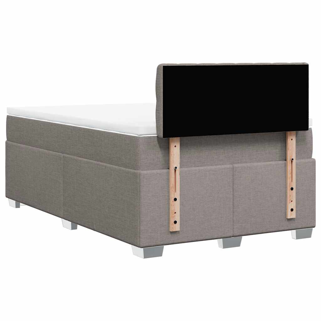 Boxspring met matras stof taupe 120x190 cm is nu te koop bij PeponiXL, paradijselijk wonen!