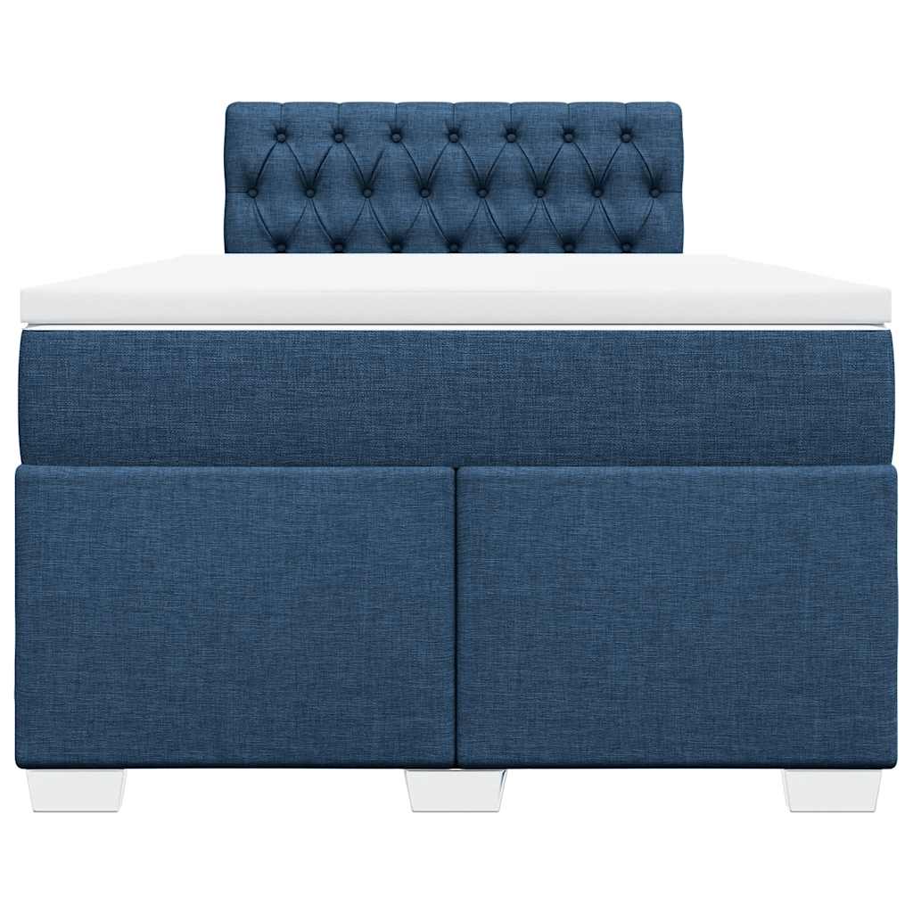 Boxspring met matras stof blauw 120x190 cm is nu te koop bij PeponiXL, paradijselijk wonen!