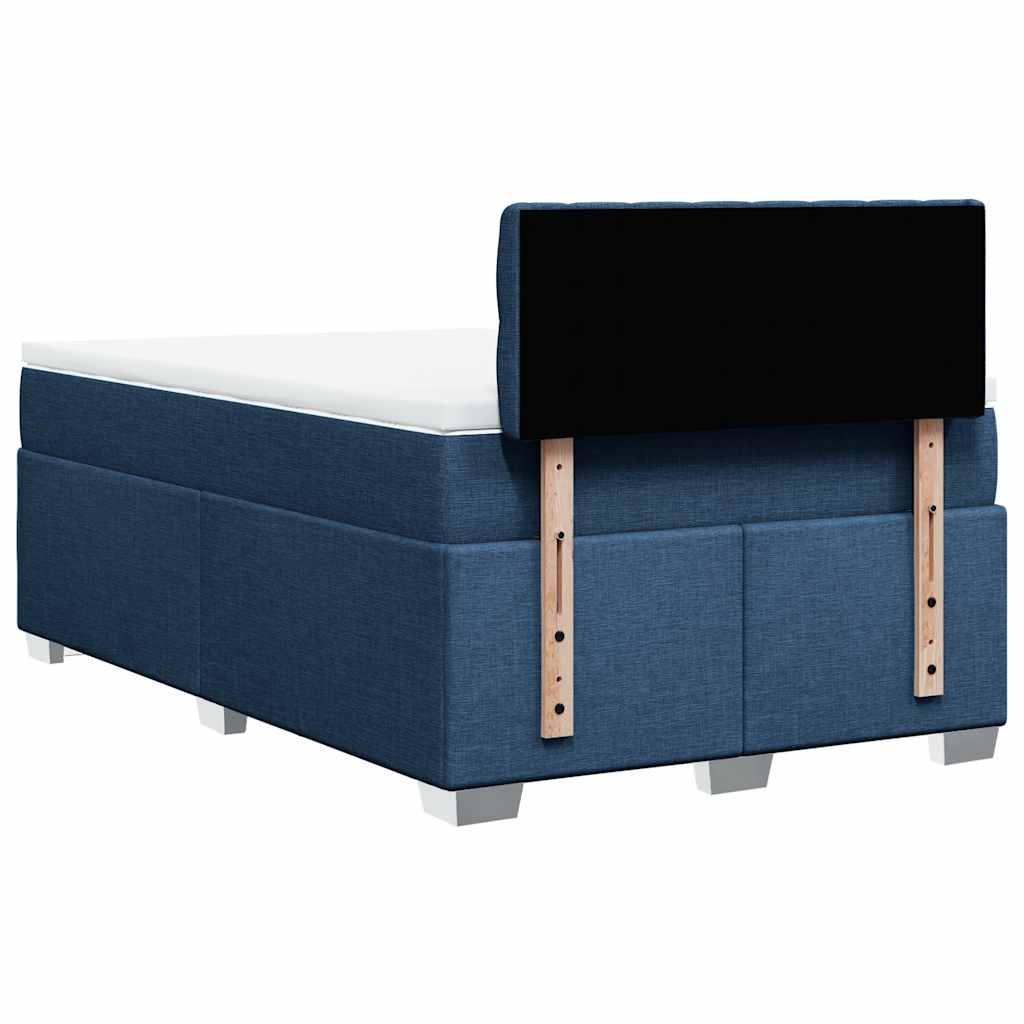 Boxspring met matras stof blauw 120x190 cm is nu te koop bij PeponiXL, paradijselijk wonen!
