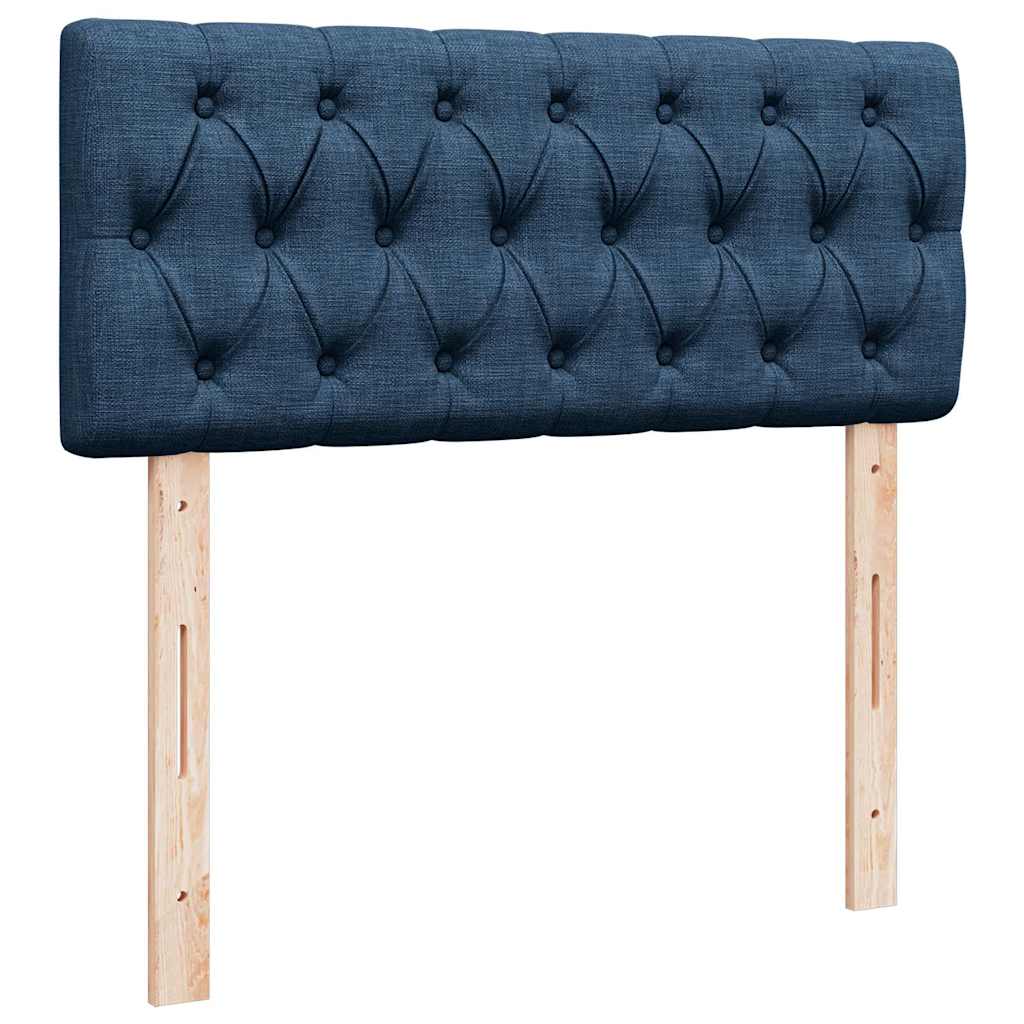 Boxspring met matras stof blauw 120x190 cm is nu te koop bij PeponiXL, paradijselijk wonen!