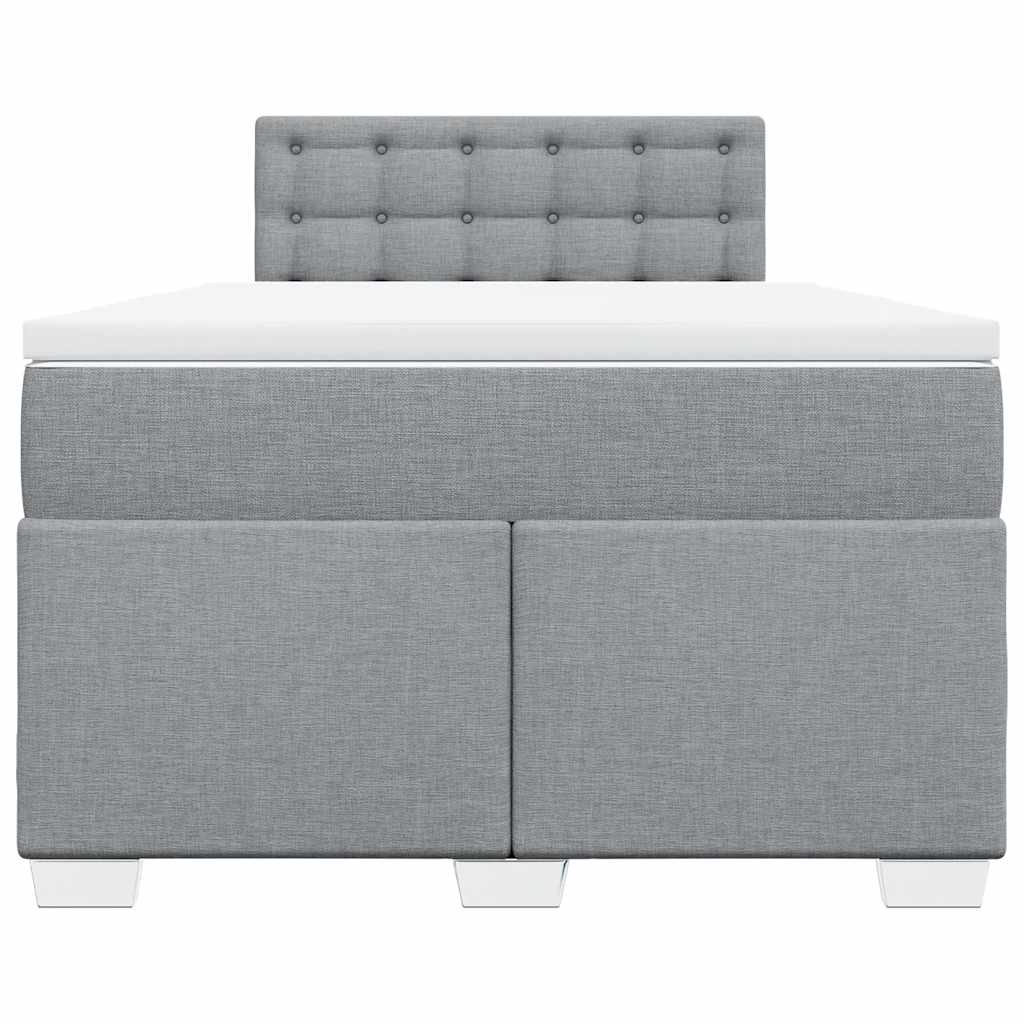 Boxspring met matras stof lichtgrijs 120x190 cm is nu te koop bij PeponiXL, paradijselijk wonen!