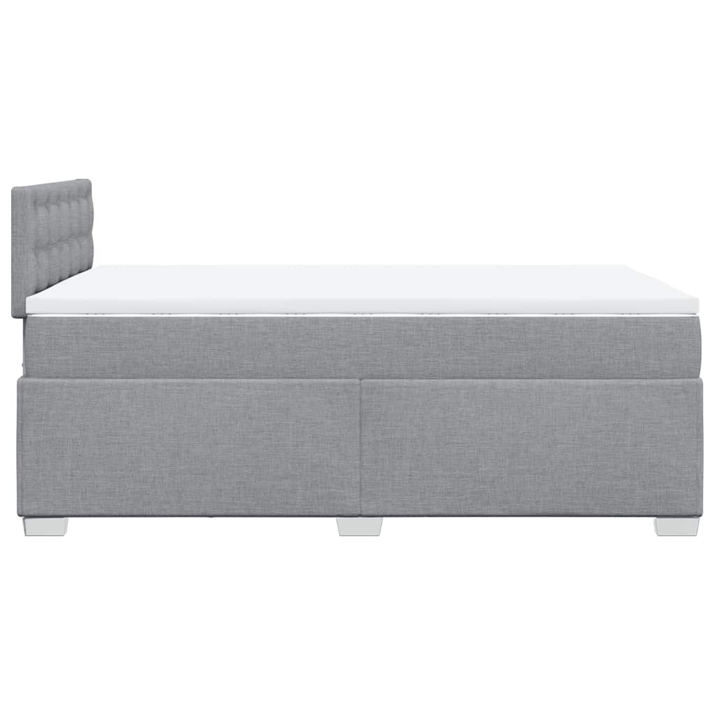 Boxspring met matras stof lichtgrijs 120x190 cm is nu te koop bij PeponiXL, paradijselijk wonen!