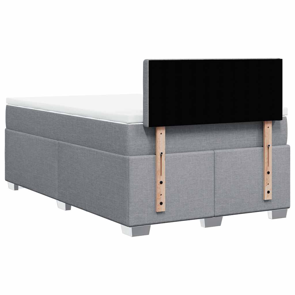 Boxspring met matras stof lichtgrijs 120x190 cm is nu te koop bij PeponiXL, paradijselijk wonen!