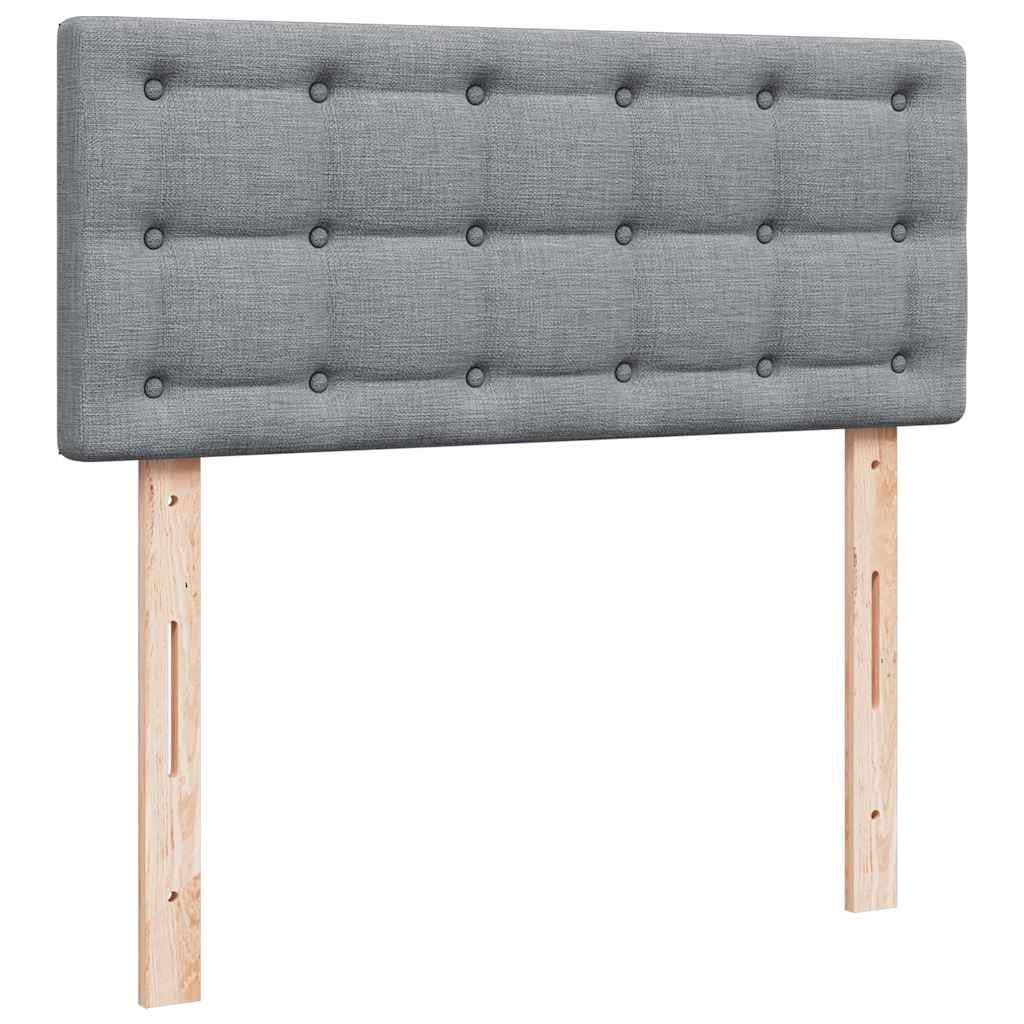 Boxspring met matras stof lichtgrijs 120x190 cm is nu te koop bij PeponiXL, paradijselijk wonen!