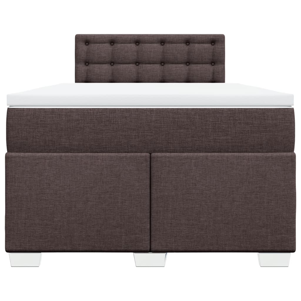 Boxspring met matras stof donkerbruin 120x190 cm is nu te koop bij PeponiXL, paradijselijk wonen!