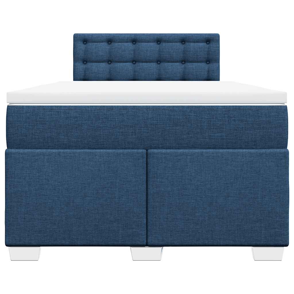 Boxspring met matras stof blauw 120x190 cm is nu te koop bij PeponiXL, paradijselijk wonen!
