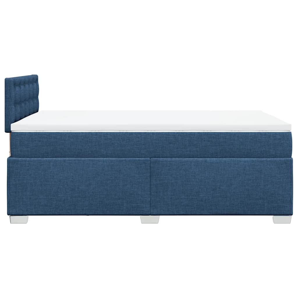 Boxspring met matras stof blauw 120x190 cm is nu te koop bij PeponiXL, paradijselijk wonen!