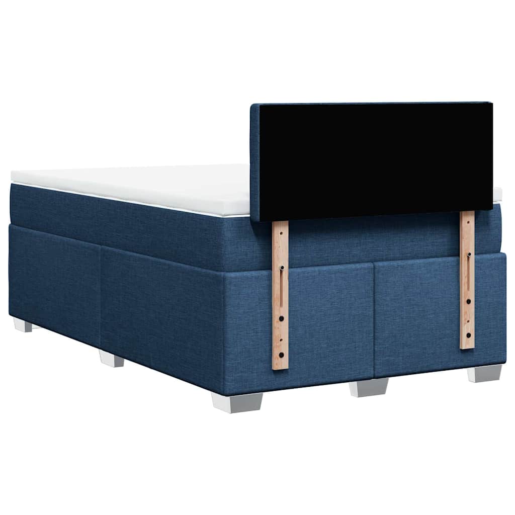 Boxspring met matras stof blauw 120x190 cm is nu te koop bij PeponiXL, paradijselijk wonen!