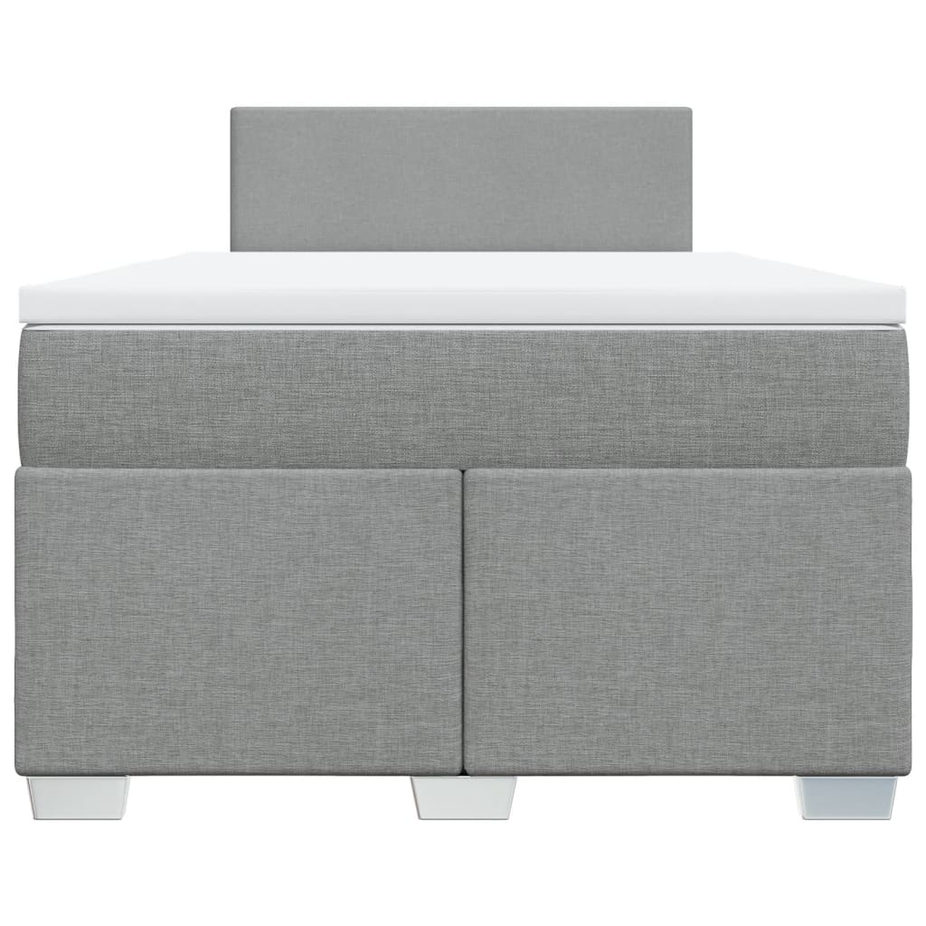 Boxspring met matras stof lichtgrijs 120x200 cm is nu te koop bij PeponiXL, paradijselijk wonen!