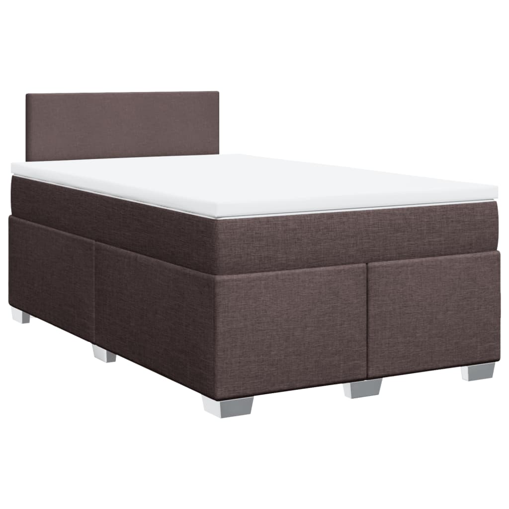 Boxspring met matras stof donkerbruin 120x200 cm is nu te koop bij PeponiXL, paradijselijk wonen!