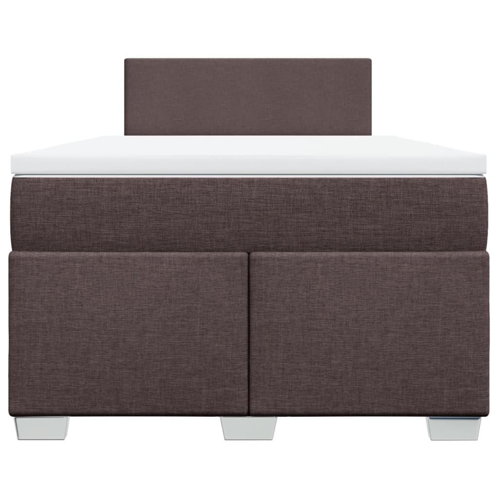Boxspring met matras stof donkerbruin 120x200 cm is nu te koop bij PeponiXL, paradijselijk wonen!