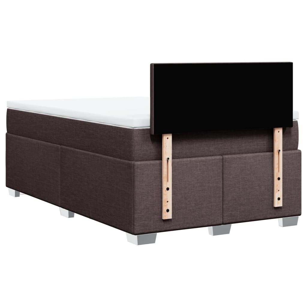 Boxspring met matras stof donkerbruin 120x200 cm is nu te koop bij PeponiXL, paradijselijk wonen!