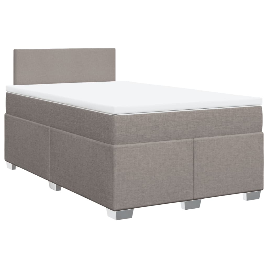 Boxspring met matras stof taupe 120x200 cm is nu te koop bij PeponiXL, paradijselijk wonen!