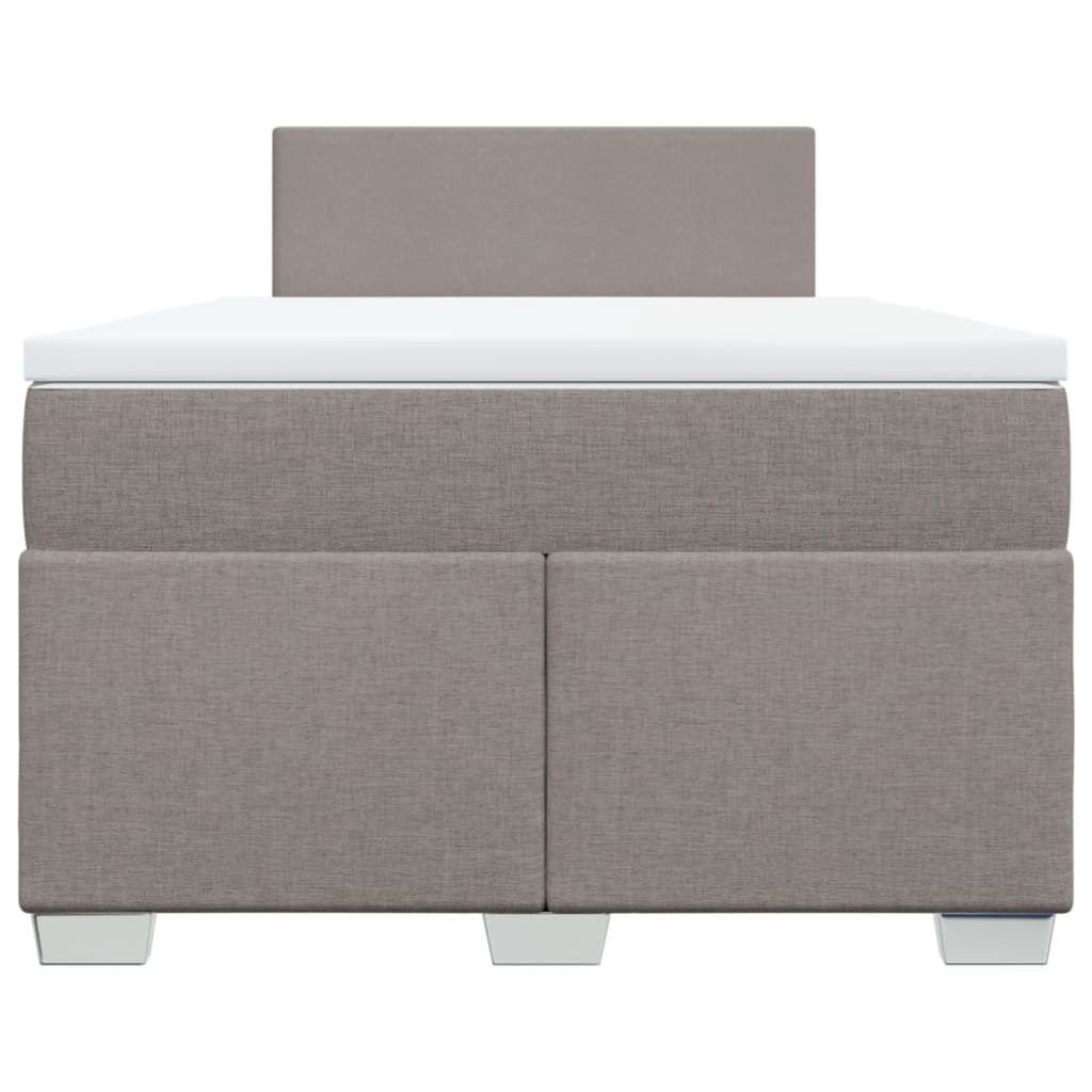 Boxspring met matras stof taupe 120x200 cm is nu te koop bij PeponiXL, paradijselijk wonen!
