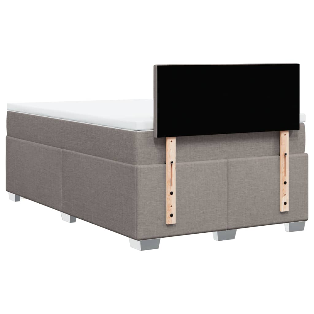 Boxspring met matras stof taupe 120x200 cm is nu te koop bij PeponiXL, paradijselijk wonen!