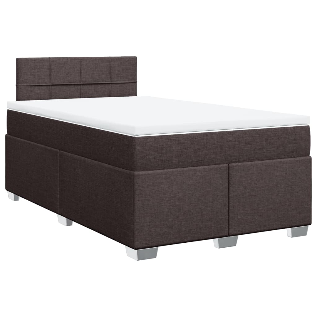 Boxspring met matras stof donkerbruin 120x200 cm is nu te koop bij PeponiXL, paradijselijk wonen!