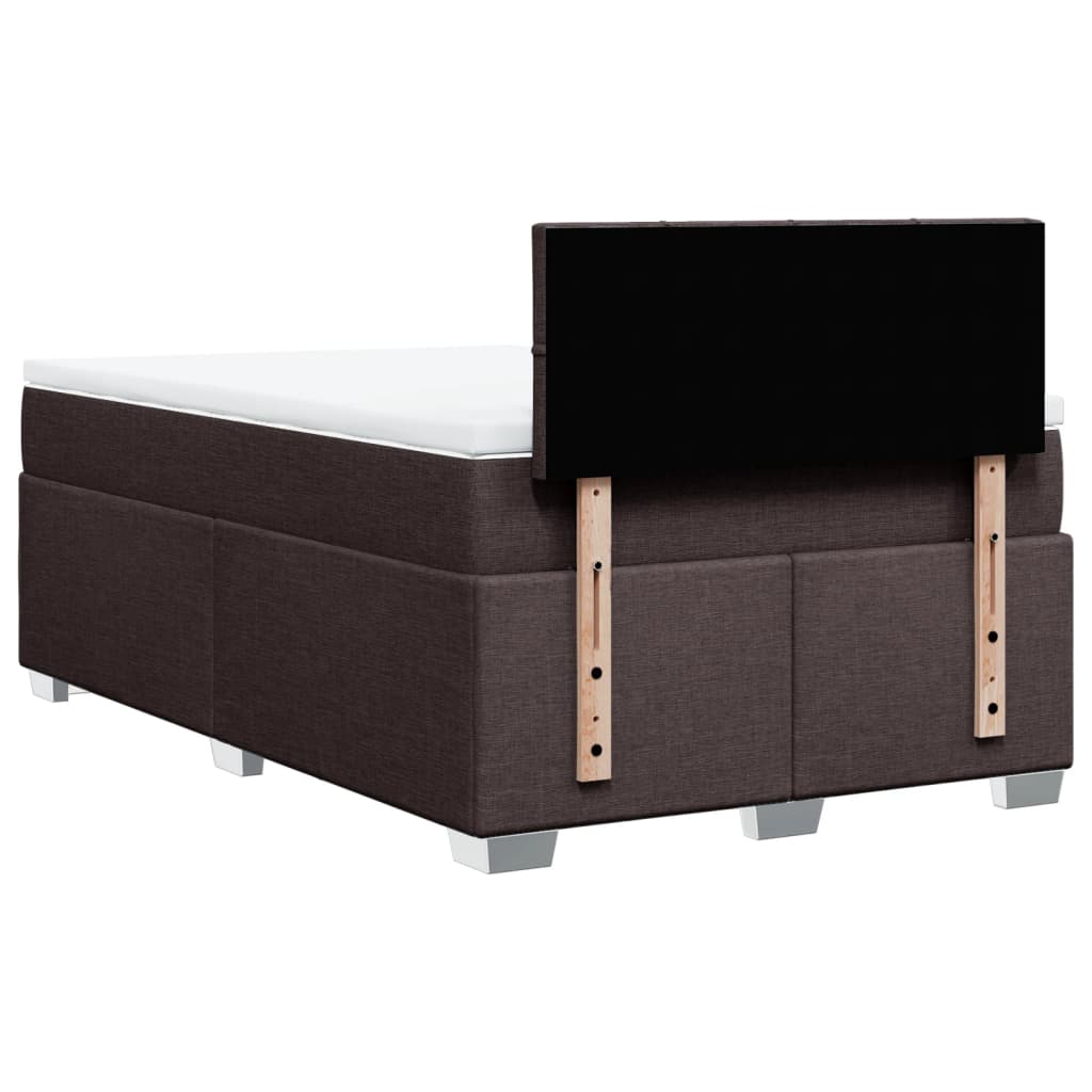 Boxspring met matras stof donkerbruin 120x200 cm is nu te koop bij PeponiXL, paradijselijk wonen!