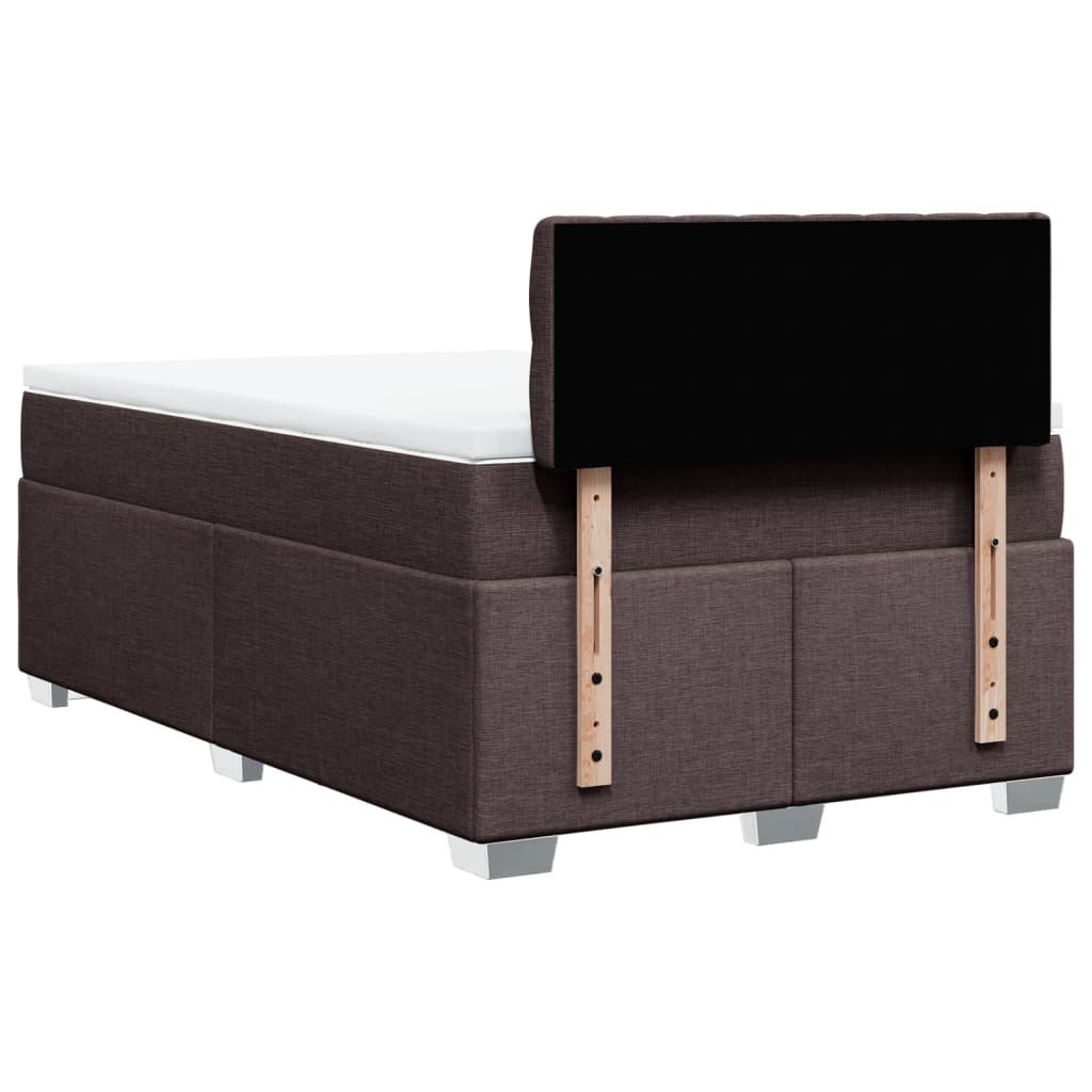 Boxspring met matras stof donkerbruin 120x200 cm is nu te koop bij PeponiXL, paradijselijk wonen!