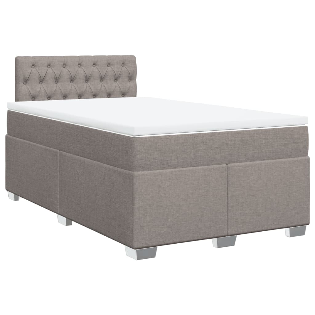 Boxspring met matras stof taupe 120x200 cm is nu te koop bij PeponiXL, paradijselijk wonen!