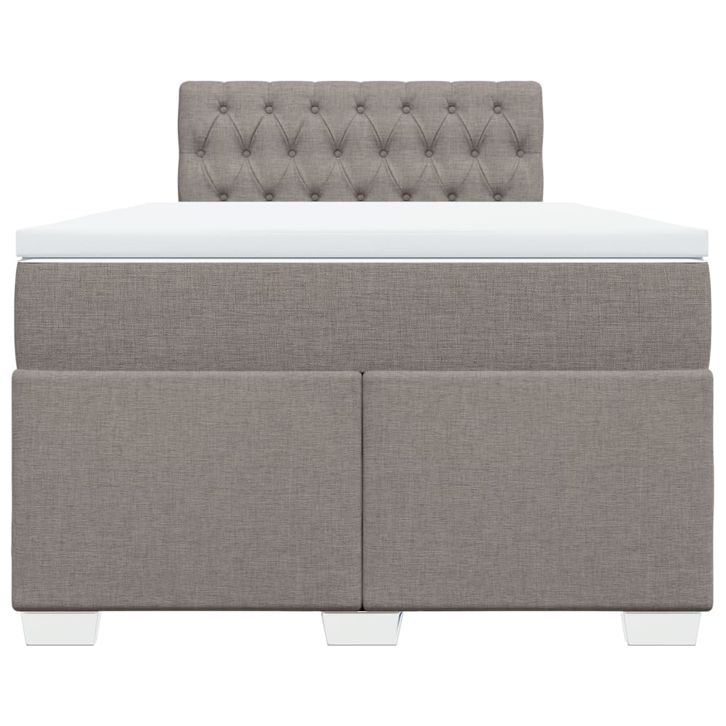 Boxspring met matras stof taupe 120x200 cm is nu te koop bij PeponiXL, paradijselijk wonen!