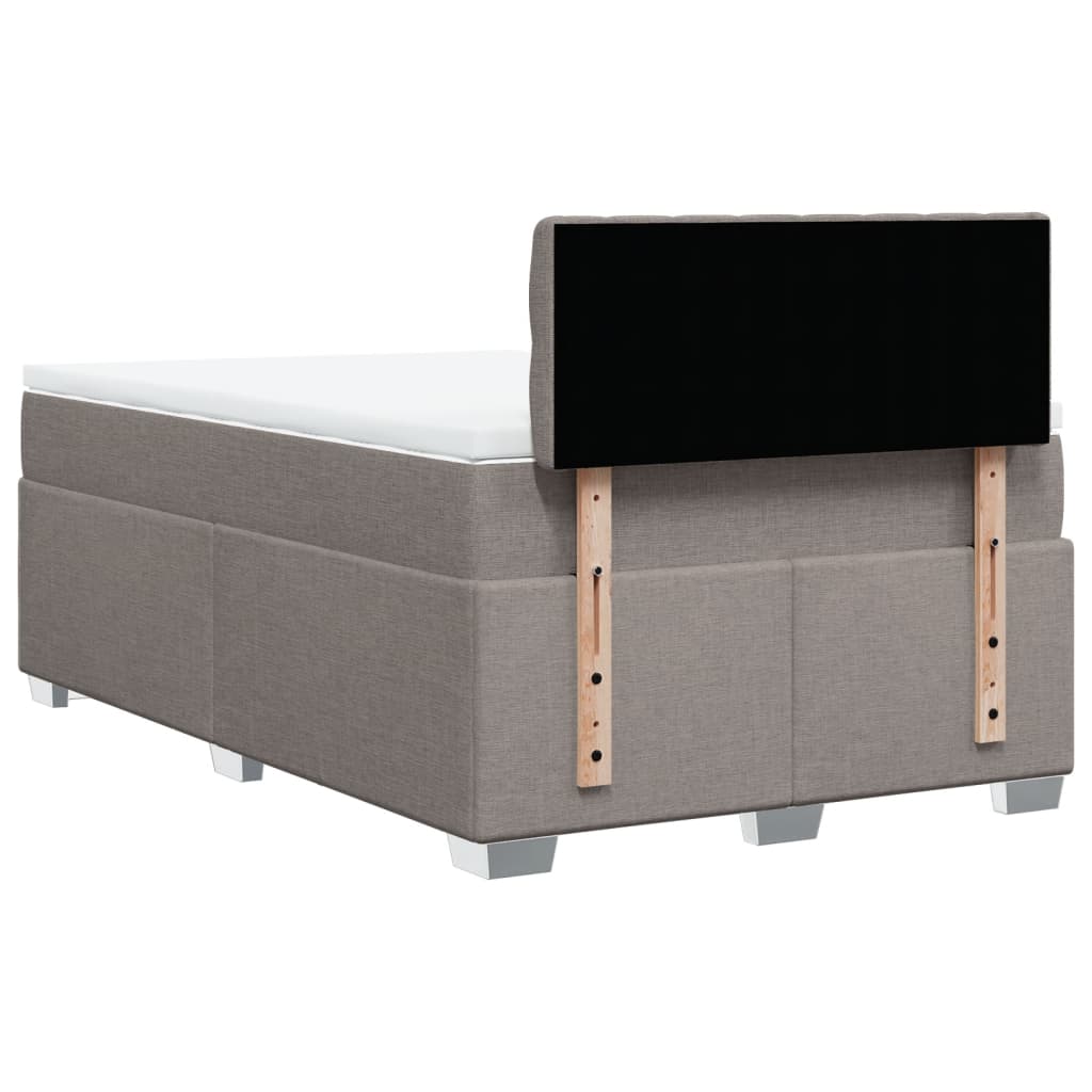 Boxspring met matras stof taupe 120x200 cm is nu te koop bij PeponiXL, paradijselijk wonen!