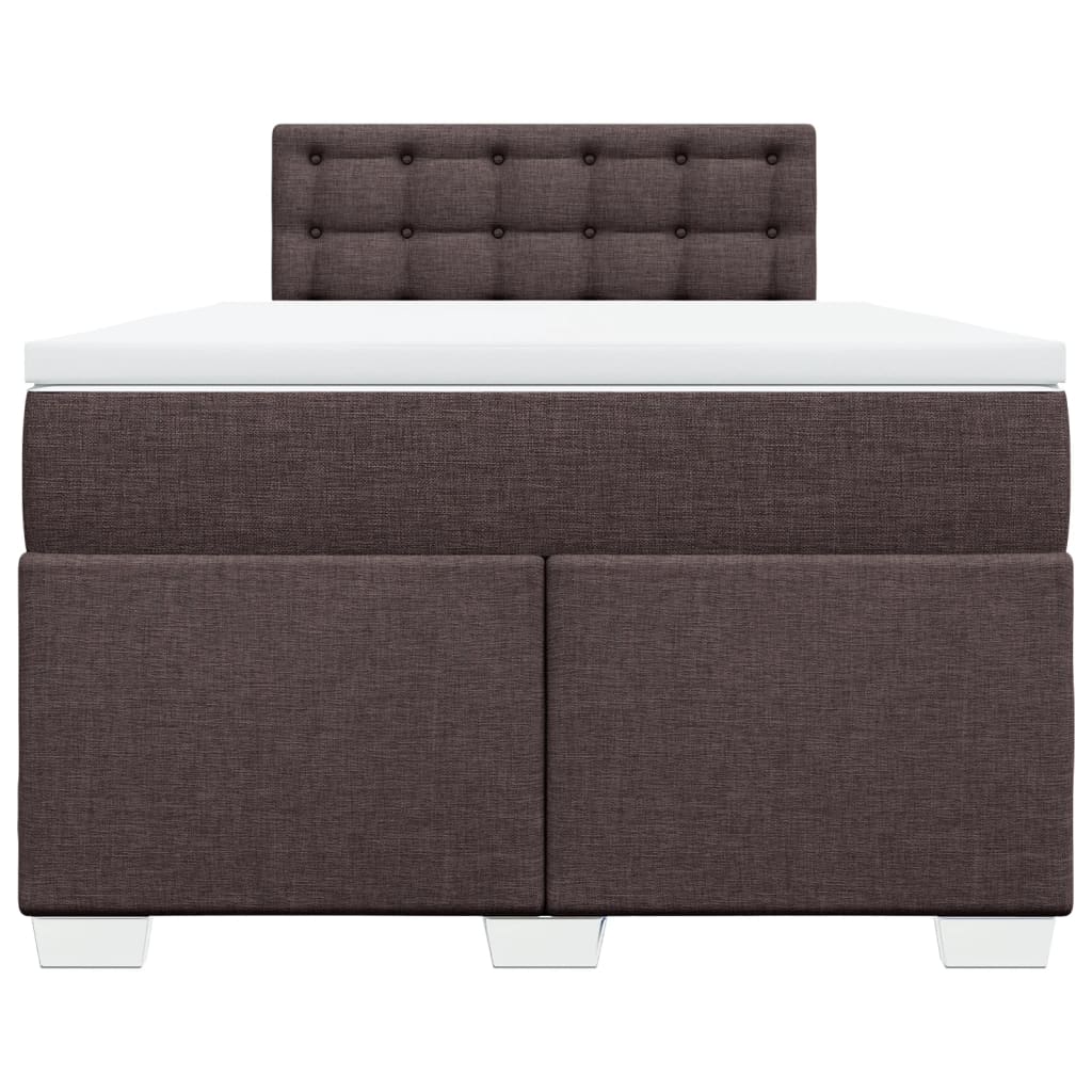 Boxspring met matras stof donkerbruin 120x200 cm is nu te koop bij PeponiXL, paradijselijk wonen!