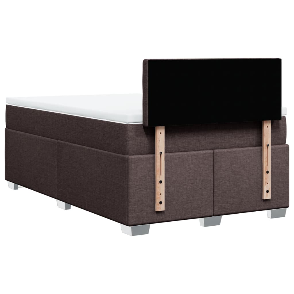 Boxspring met matras stof donkerbruin 120x200 cm is nu te koop bij PeponiXL, paradijselijk wonen!