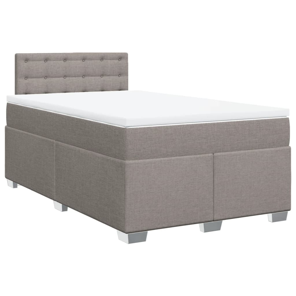 Boxspring met matras stof taupe 120x200 cm is nu te koop bij PeponiXL, paradijselijk wonen!