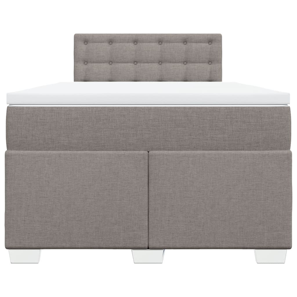 Boxspring met matras stof taupe 120x200 cm is nu te koop bij PeponiXL, paradijselijk wonen!