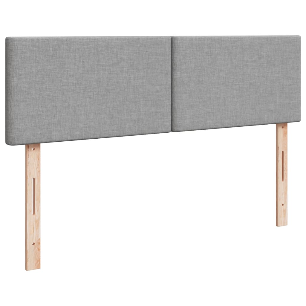 Boxspring met matras stof lichtgrijs 140x190 cm is nu te koop bij PeponiXL, paradijselijk wonen!