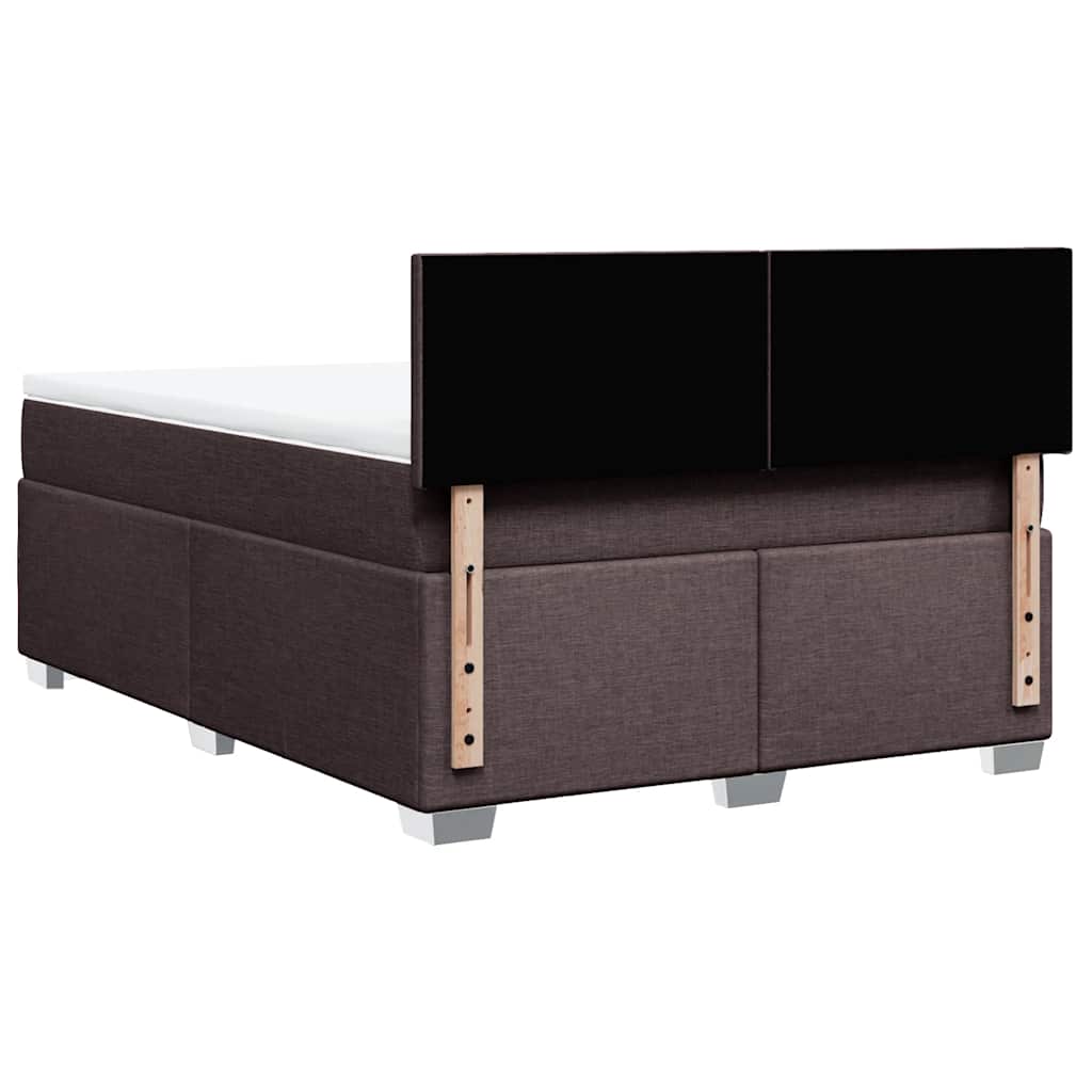 Boxspring met matras stof donkerbruin 140x190 cm is nu te koop bij PeponiXL, paradijselijk wonen!