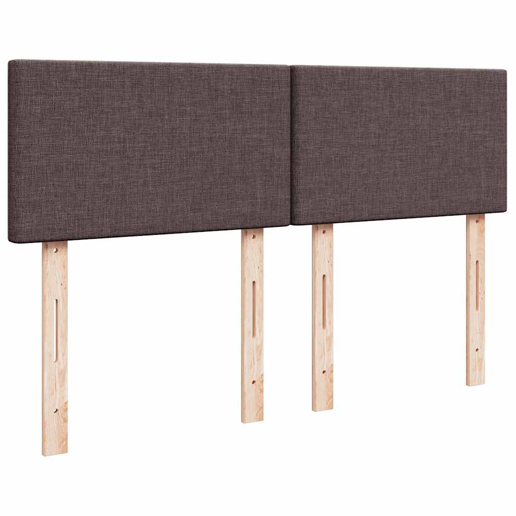 Boxspring met matras stof donkerbruin 140x190 cm is nu te koop bij PeponiXL, paradijselijk wonen!