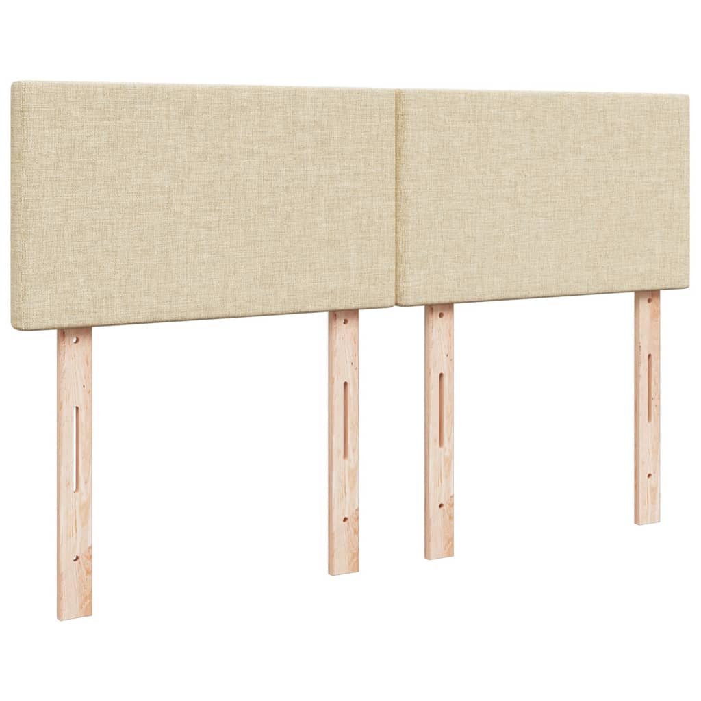 Boxspring met matras stof crèmekleurig 140x190 cm is nu te koop bij PeponiXL, paradijselijk wonen!