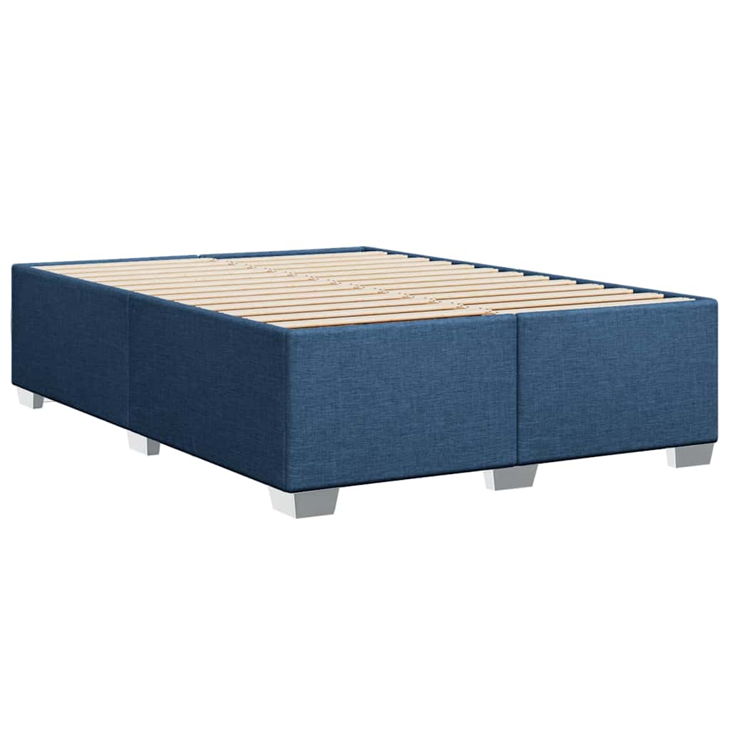 Boxspring met matras stof blauw 140x190 cm is nu te koop bij PeponiXL, paradijselijk wonen!