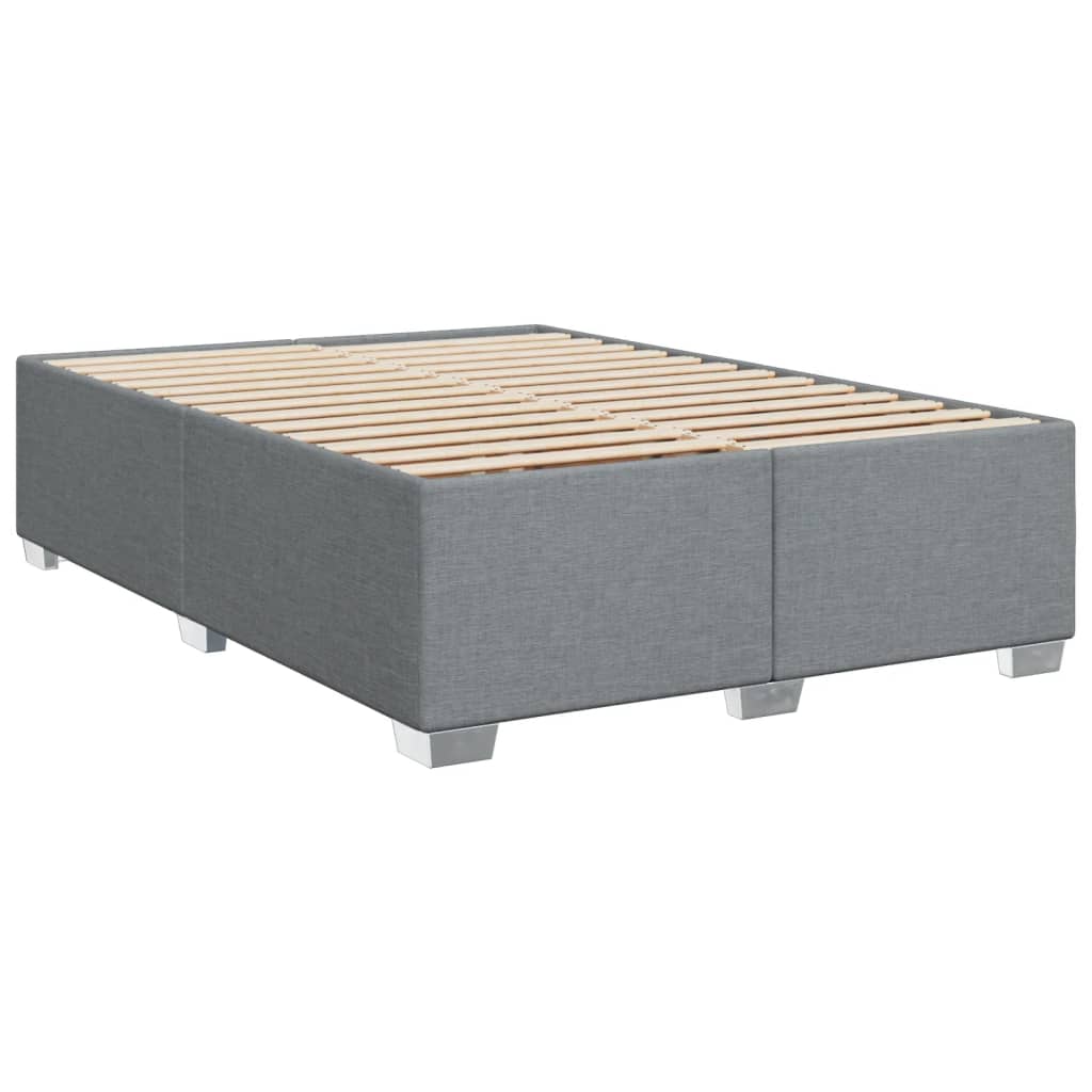 Boxspring met matras stof lichtgrijs 140x190 cm is nu te koop bij PeponiXL, paradijselijk wonen!