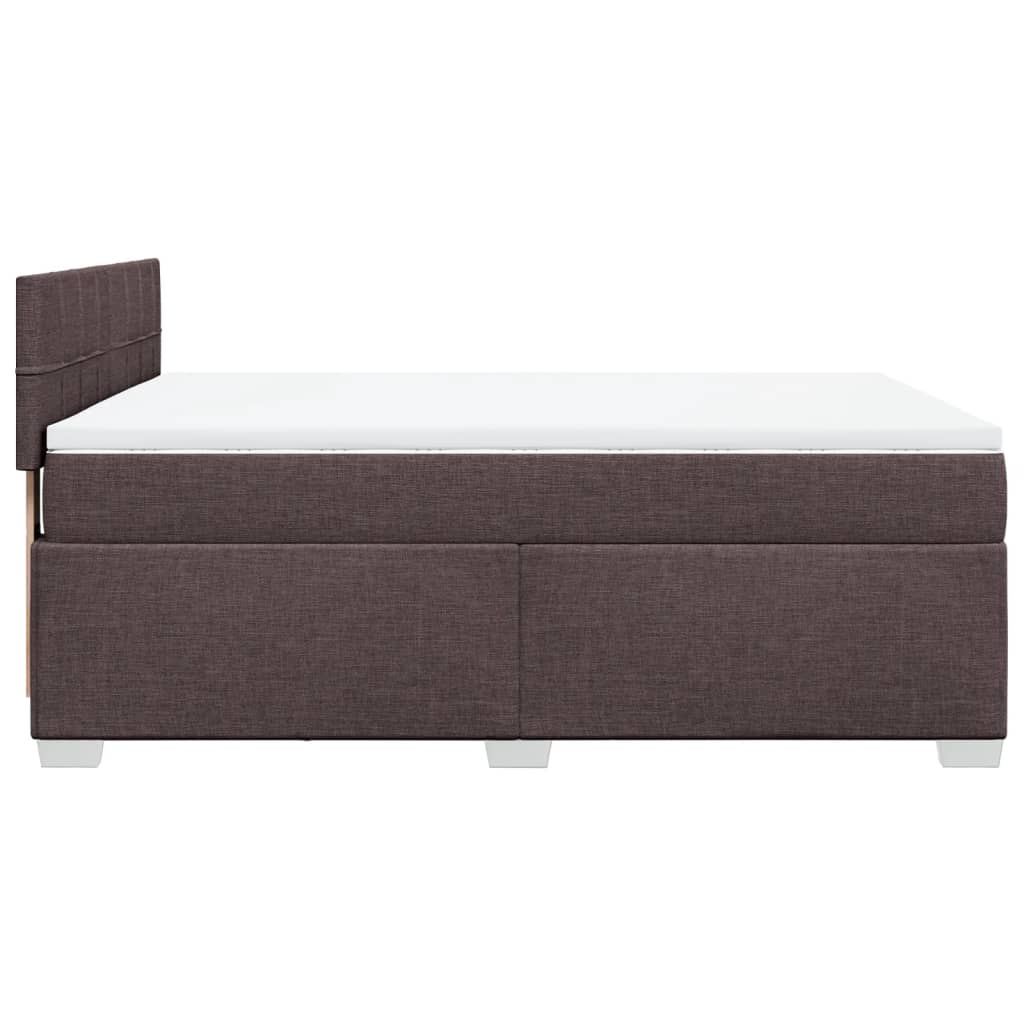 Boxspring met matras stof donkerbruin 140x190 cm is nu te koop bij PeponiXL, paradijselijk wonen!