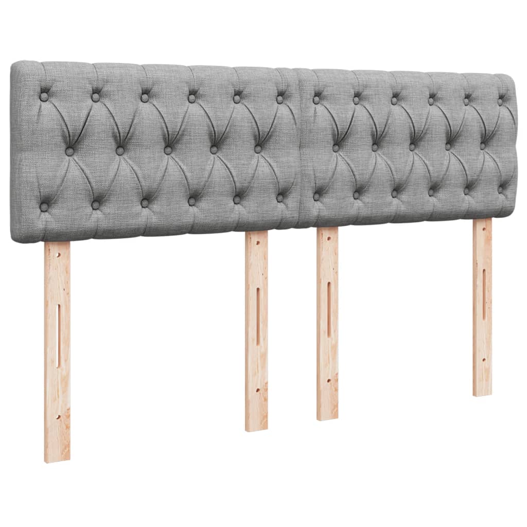 Boxspring met matras stof lichtgrijs 140x190 cm is nu te koop bij PeponiXL, paradijselijk wonen!