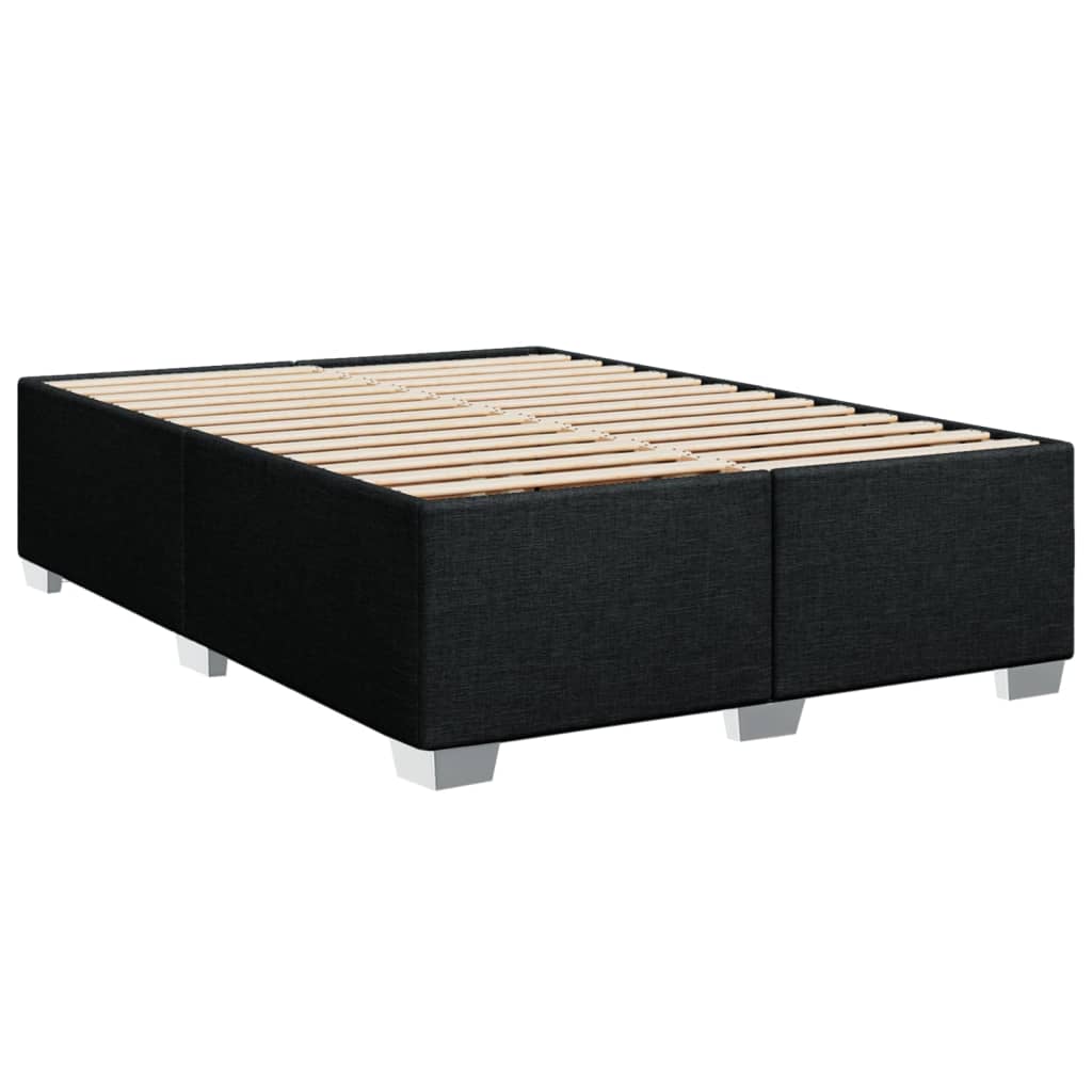 Boxspring met matras stof zwart 140x190 cm is nu te koop bij PeponiXL, paradijselijk wonen!