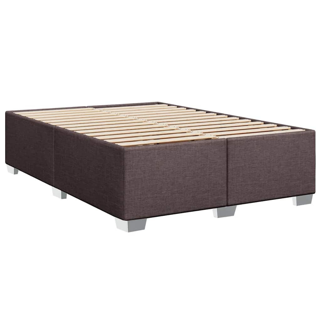 Boxspring met matras stof donkerbruin 140x190 cm is nu te koop bij PeponiXL, paradijselijk wonen!